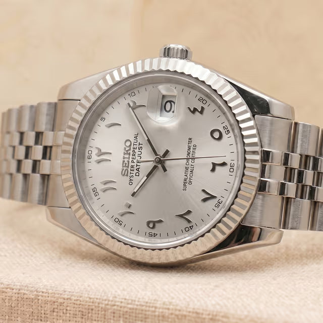 SeikoJust Arabic Dial Blanc