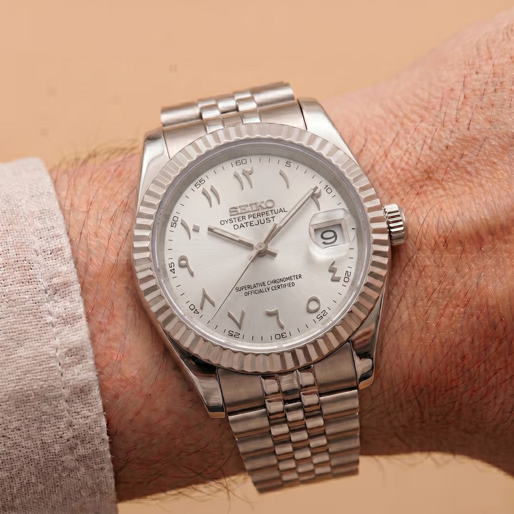 SeikoJust Arabic Dial Blanc